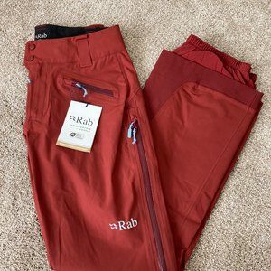 Rab Women's Khroma Kinetic Waterproof Pant, Size S (UK 10), Oxblood Red